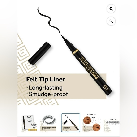 Eylure Promagnetic Felt Tip Eyeliner & 10 Magnets #1 Eyelashes NEW - Picture 5 of 10